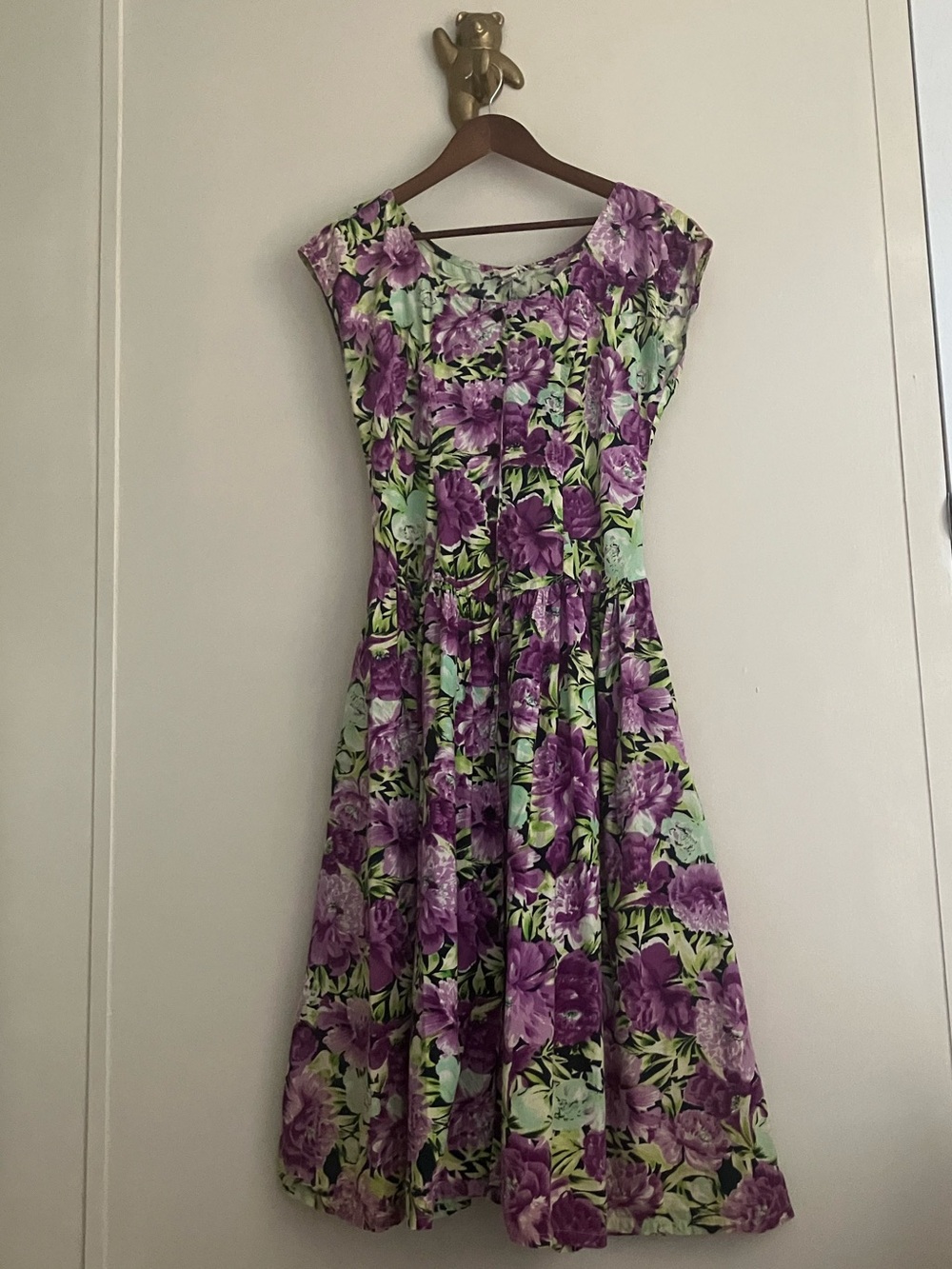 Vintage Floral Cotton Dress - Picture 2 of 4